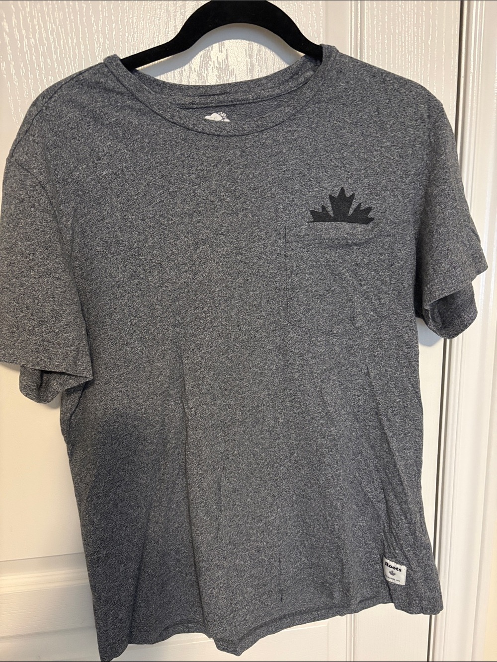 Roots Men's Gray Heather Short Sleeve Pocket Tee